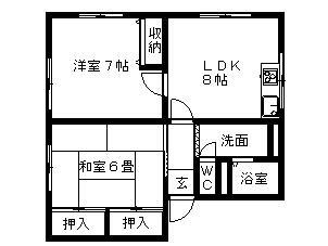 宮城県仙台市太白区泉崎１丁目 富沢駅 2DK アパート 賃貸物件詳細