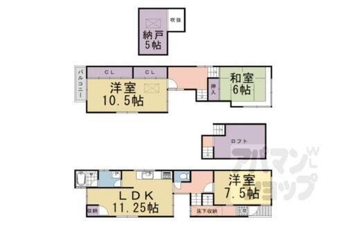 京都府京都市西京区桂坤町 桂駅 3SLDK 一戸建て 賃貸物件詳細