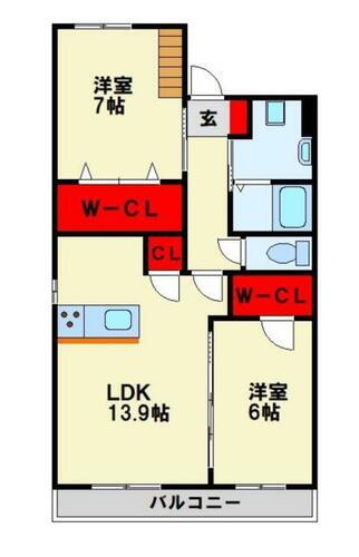 福岡県北九州市戸畑区天籟寺１丁目 戸畑駅 2LDK アパート 賃貸物件詳細