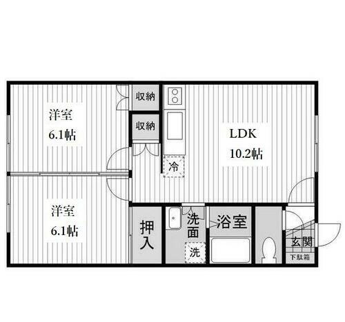 北海道石狩市花川南五条３丁目 2LDK アパート 賃貸物件詳細