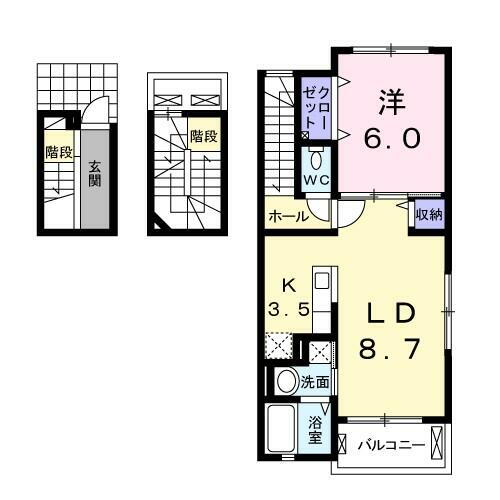 茨城県日立市鮎川町６丁目 常陸多賀駅 1LDK アパート 賃貸物件詳細