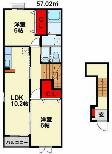 福岡県北九州市八幡西区木屋瀬５丁目 木屋瀬駅 2LDK アパート 賃貸物件詳細