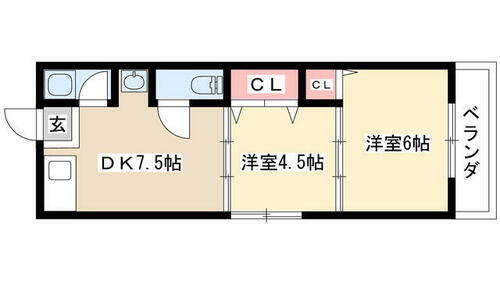 高砂ビレッジ 2階 2DK 賃貸物件詳細