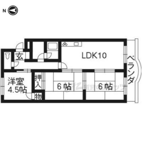 サンパレス 2階 3LDK 賃貸物件詳細