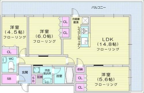 北海道札幌市中央区南二条西３丁目 すすきの駅 3LDK マンション 賃貸物件詳細