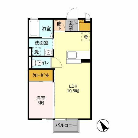 茨城県水戸市吉沢町 水戸駅 1LDK アパート 賃貸物件詳細