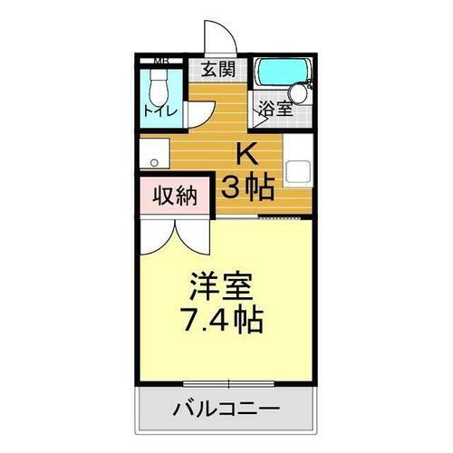 山口県下関市生野町２丁目 幡生駅 1K マンション 賃貸物件詳細