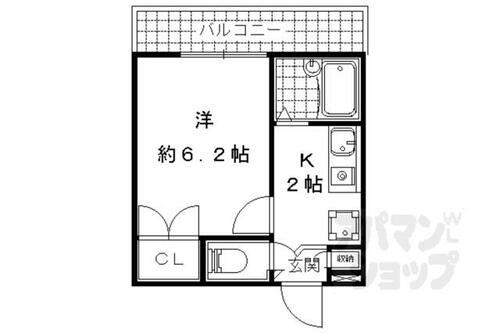 京都府京都市山科区勧修寺下ノ茶屋町 小野駅 1K アパート 賃貸物件詳細