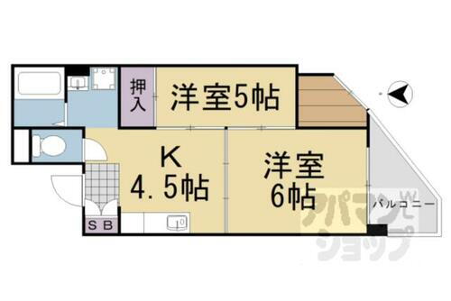 京都府京都市上京区毘沙門町 北野白梅町駅 2K マンション 賃貸物件詳細