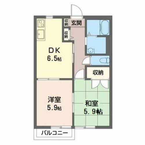 神奈川県相模原市緑区下九沢 橋本駅 2DK アパート 賃貸物件詳細