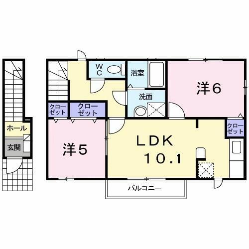 福島県いわき市内郷宮町代 内郷駅 2LDK アパート 賃貸物件詳細