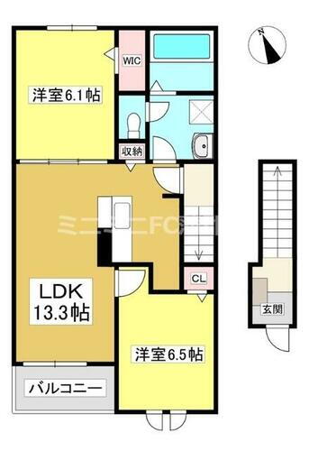 愛知県蒲郡市豊岡町池田 三河三谷駅 2LDK アパート 賃貸物件詳細