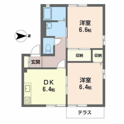 シャーメゾンコモ 1階 2DK 賃貸物件詳細