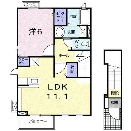 栃木県宇都宮市宮の内４丁目 雀宮駅 1LDK アパート 賃貸物件詳細