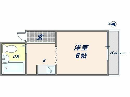 グローバル八戸ノ里Ⅱ 2階 1K 賃貸物件詳細