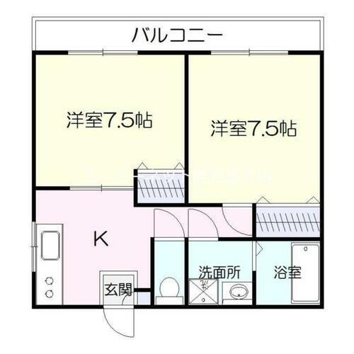 騎射場パークマンションＭ 4階 2K 賃貸物件詳細