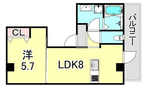 兵庫県西宮市霞町 夙川駅 1LDK アパート 賃貸物件詳細