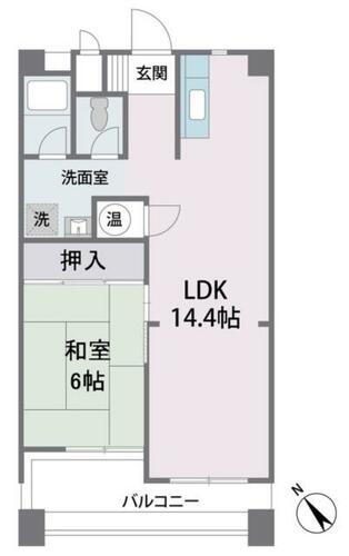 高砂マンション 5階 1LDK 賃貸物件詳細