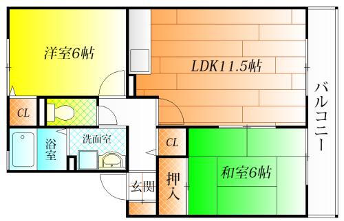 大阪府羽曳野市南恵我之荘５丁目 恵我ノ荘駅 2LDK アパート 賃貸物件詳細