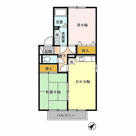 ウィング青山Ⅱ 2階 2DK 賃貸物件詳細