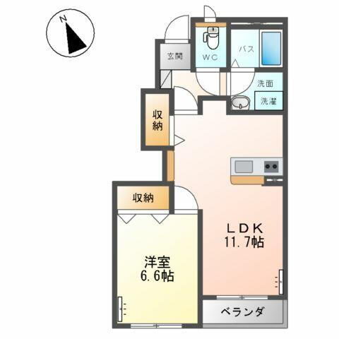 リバーウッド絆 1階 1LDK 賃貸物件詳細