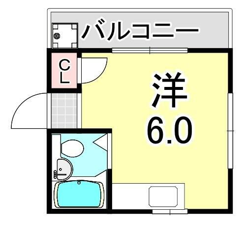 ルネヒライビル 6階 ワンルーム 賃貸物件詳細