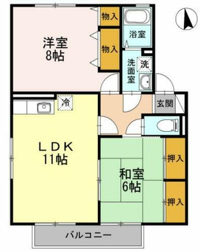 福岡県久留米市江戸屋敷２丁目 久留米高校前駅 2LDK アパート 賃貸物件詳細