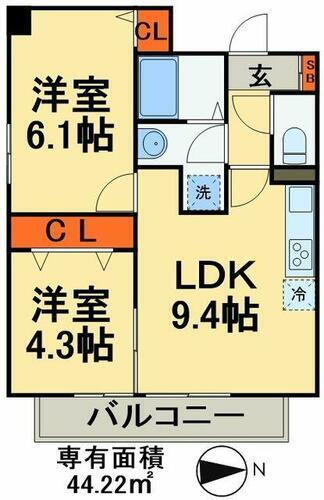 千葉県鎌ケ谷市新鎌ケ谷１丁目 新鎌ケ谷駅 2LDK マンション 賃貸物件詳細