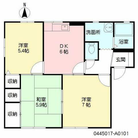 大分県大分市ふじが丘南１丁目 大分大学前駅 3DK アパート 賃貸物件詳細