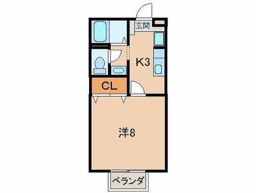 和歌山県和歌山市打越町 和歌山市駅 1K アパート 賃貸物件詳細