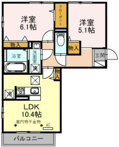 ゼルコバ　Ⅱ 1階 2LDK 賃貸物件詳細