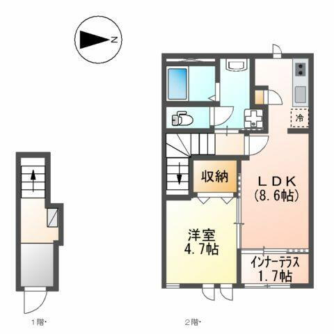 エース　レオーネ 2階 1LDK 賃貸物件詳細