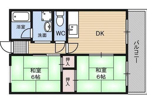 大阪府摂津市鳥飼中１丁目 南摂津駅 2DK アパート 賃貸物件詳細