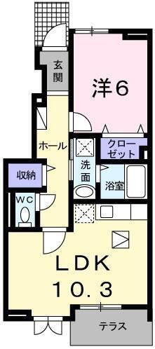 サンリット・ベルＤ 1階 1LDK 賃貸物件詳細