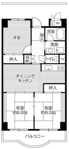 ビレッジハウス芝浦タワー１号棟 8階 3DK 賃貸物件詳細