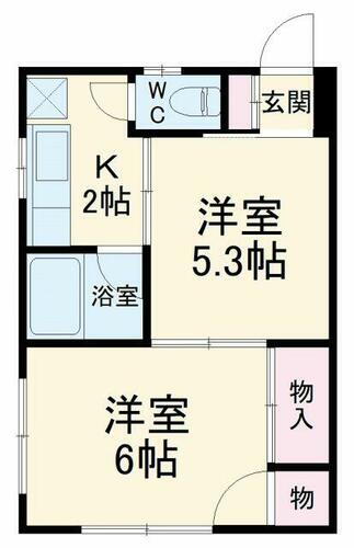 神奈川県川崎市中原区木月４丁目 元住吉駅 2K マンション 賃貸物件詳細