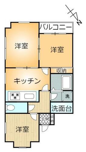 千葉県松戸市二ツ木 新松戸駅 3DK マンション 賃貸物件詳細