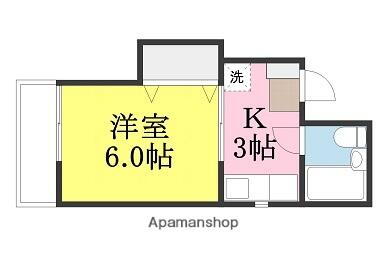 コーポ勝山 3階 1K 賃貸物件詳細