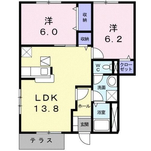 和歌山県和歌山市南出島 宮前駅 2LDK アパート 賃貸物件詳細