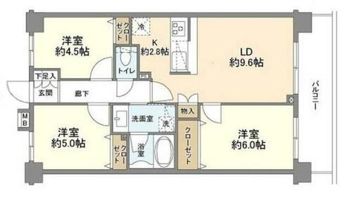 ベルジュール三鷹Ⅱ 3階 3LDK 賃貸物件詳細