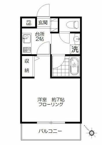 神奈川県横浜市青葉区荏田北２丁目 市が尾駅 1K マンション 賃貸物件詳細