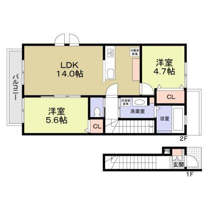 千葉県八千代市萱田町 京成大和田駅 2LDK アパート 賃貸物件詳細