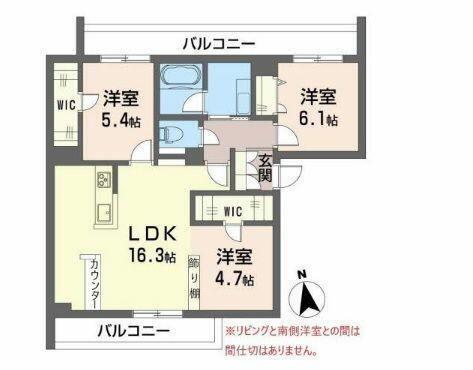 ビアッジオ松縄 3階 3LDK 賃貸物件詳細