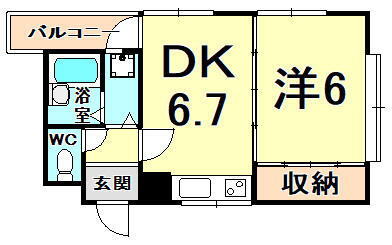 兵庫県西宮市甲子園春風町 甲子園駅 1DK マンション 賃貸物件詳細