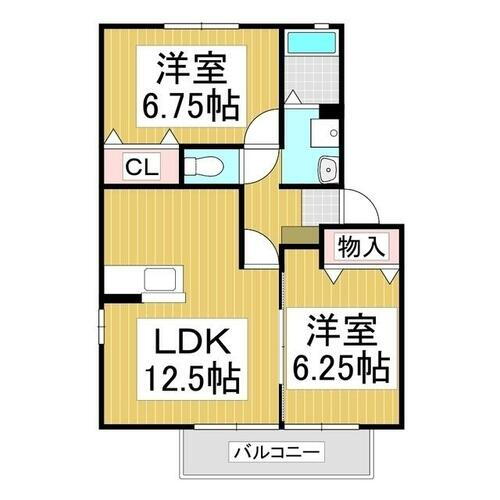 長野県北佐久郡御代田町大字御代田 御代田駅 2LDK アパート 賃貸物件詳細
