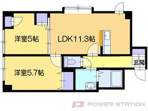 カマールよいち 2階 2LDK 賃貸物件詳細