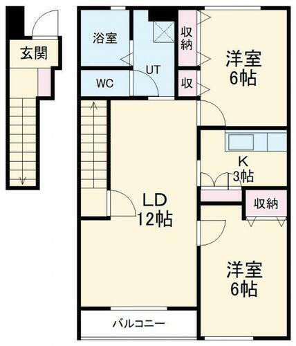 神奈川県相模原市南区相模台２丁目 小田急相模原駅 2LDK アパート 賃貸物件詳細