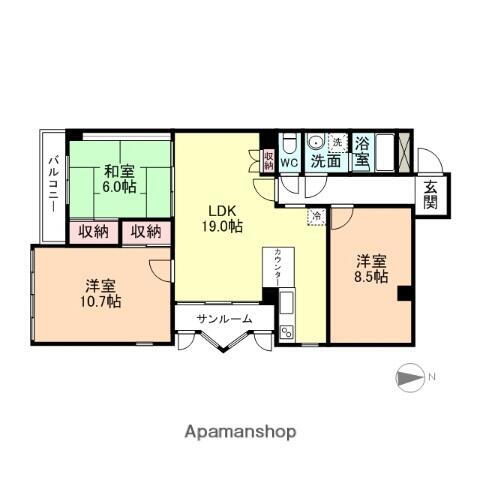 富山県富山市今泉 堀川小泉駅 3LDK マンション 賃貸物件詳細