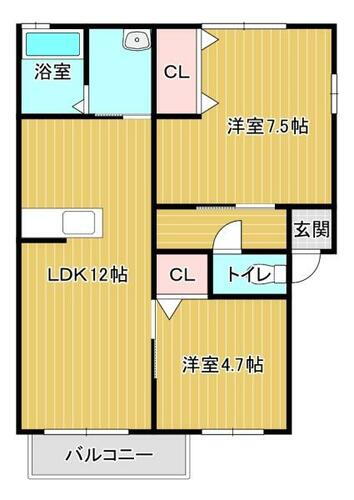 福岡県直方市知古３丁目 筑豊直方駅 2LDK アパート 賃貸物件詳細