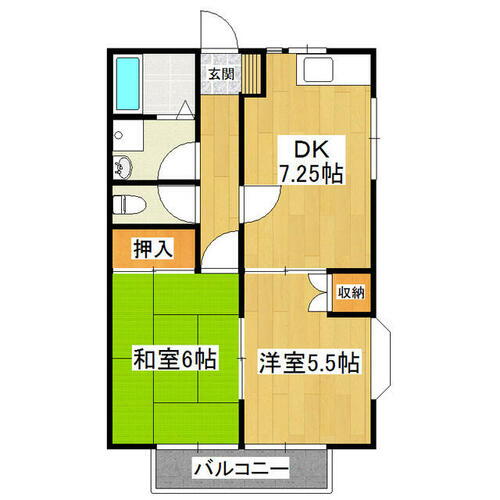 茨城県土浦市烏山５丁目 荒川沖駅 2DK アパート 賃貸物件詳細